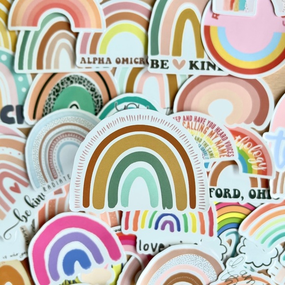 Pack of 51 Cute Boho Rainbow Aesthetic Vsco Stickers - Picture 6 of 8